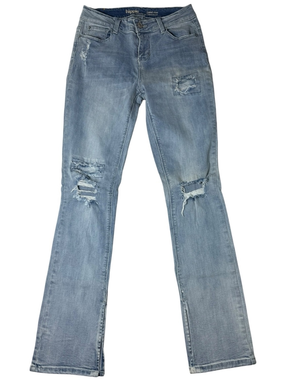 Hippie Laundry Distressed Mid Rise Bootcut Jeans Size 29